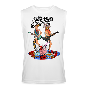 Drown Men’s Performance Sleeveless Shirt - white