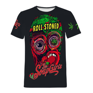 Mens  All over tee print - Roll Stoned - The SoapGirls